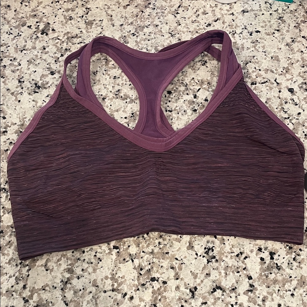 GAP MotionFit XL Plum Seamless Racerback Sports Bra no cup pads or slits NWT